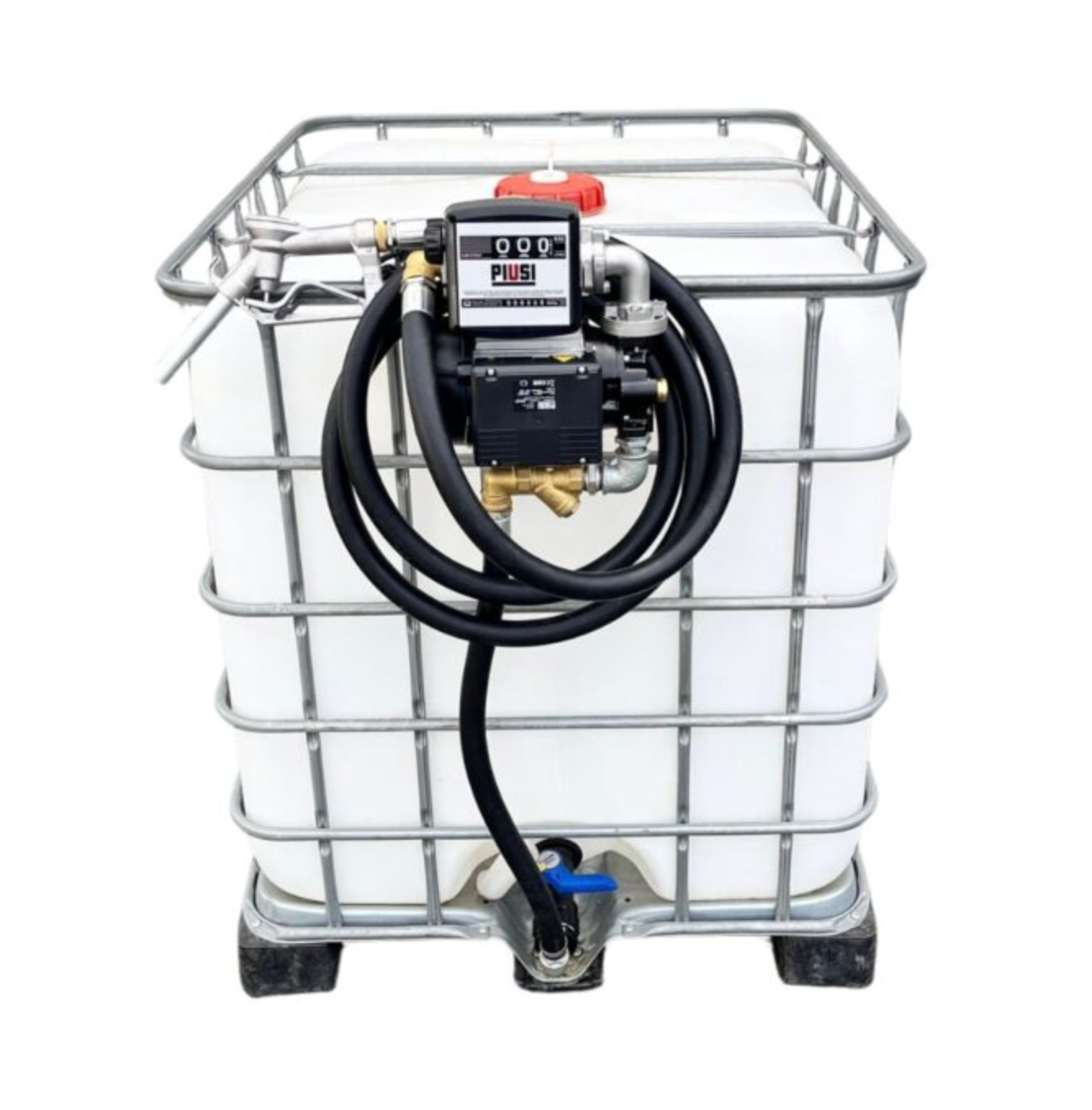 1000 Litre IBC Tank With 220v Diesel/Petrol Electric Pump Kit