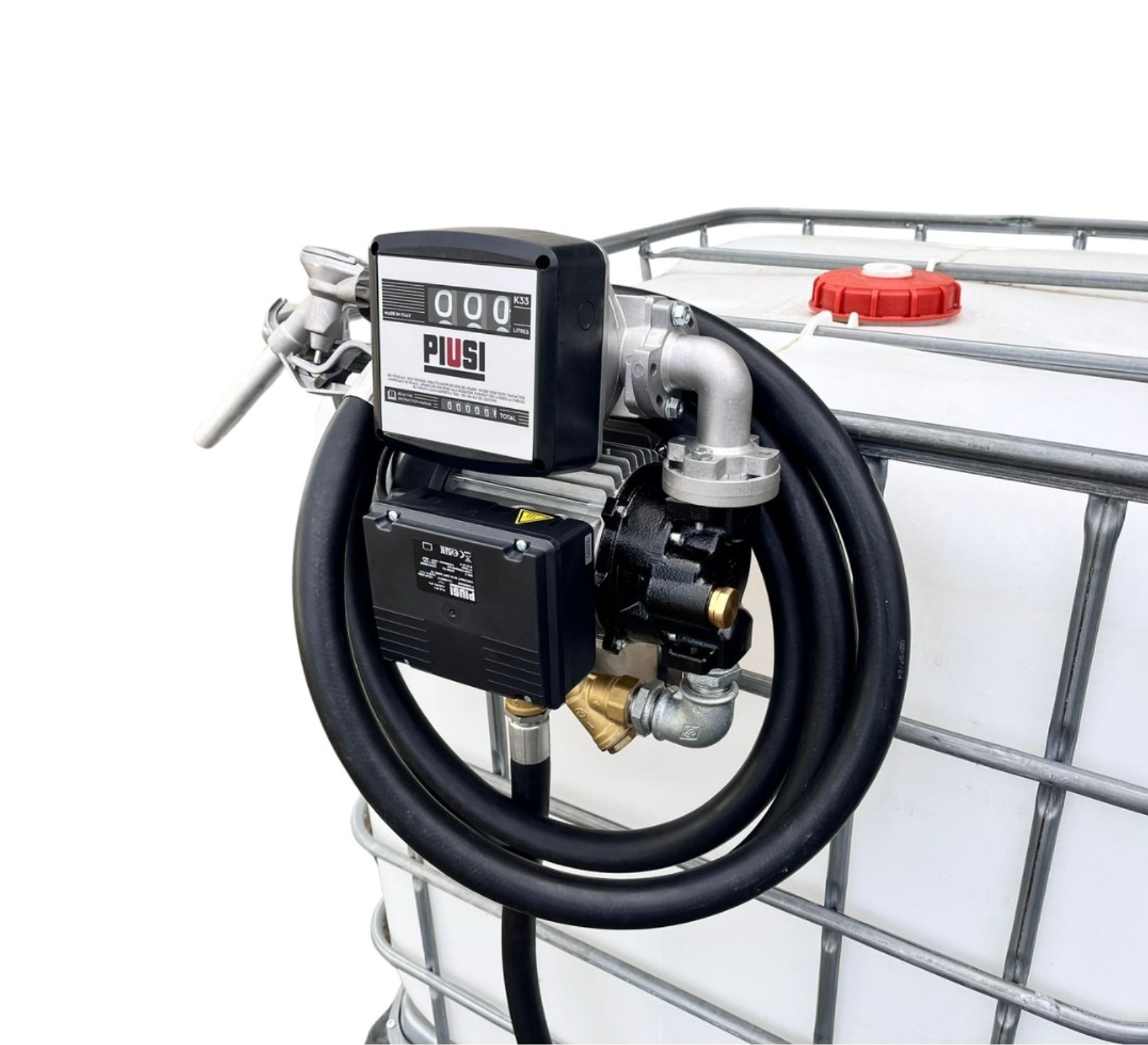 1000 Litre IBC Tank With 220v Diesel/Petrol Electric Pump Kit