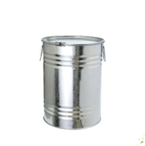 New 100 Litre Open Top Galvanised Steel Drum | Lid & Latch Ring Included