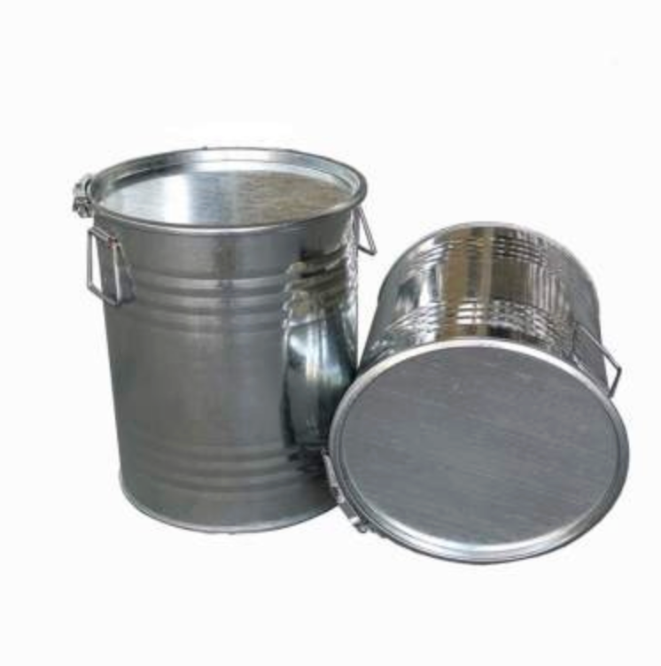 New 100 Litre Open Top Galvanised Steel Drum | Lid & Latch Ring Included