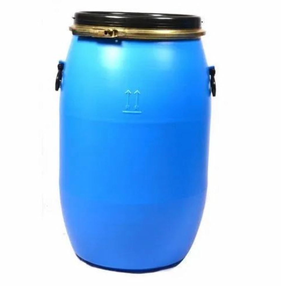 New 120 Litre Open Top Blue Plastic Drum