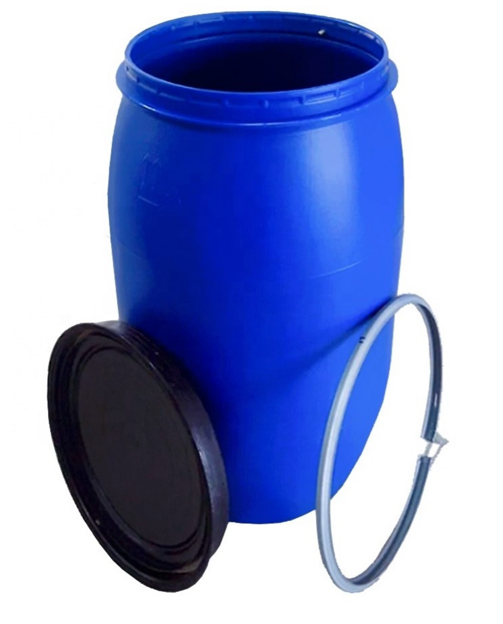 New 150 Litre Open Top Blue Plastic Drum
