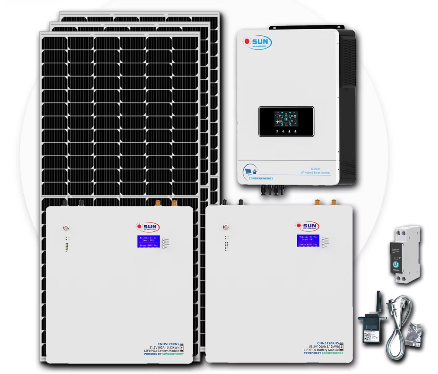 SunSynk 8kW Solar Kit | 10.24kWh Battery | 12 x 550W Panels