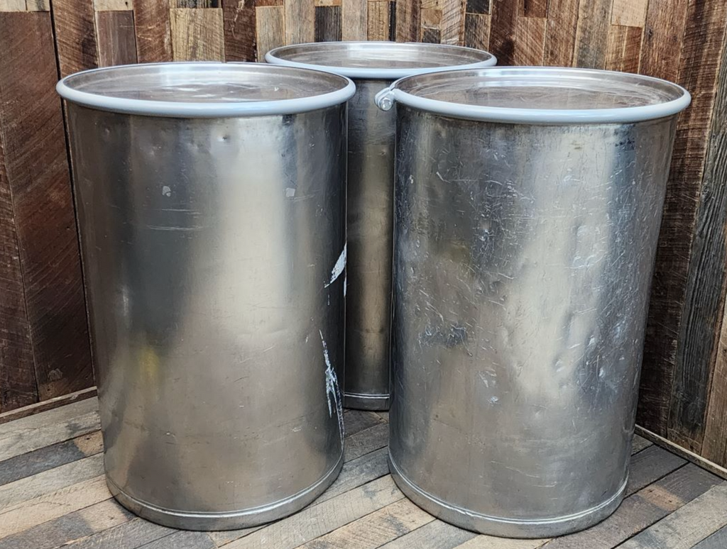 Used 100 Litre Open Top Stainless Steel Drum