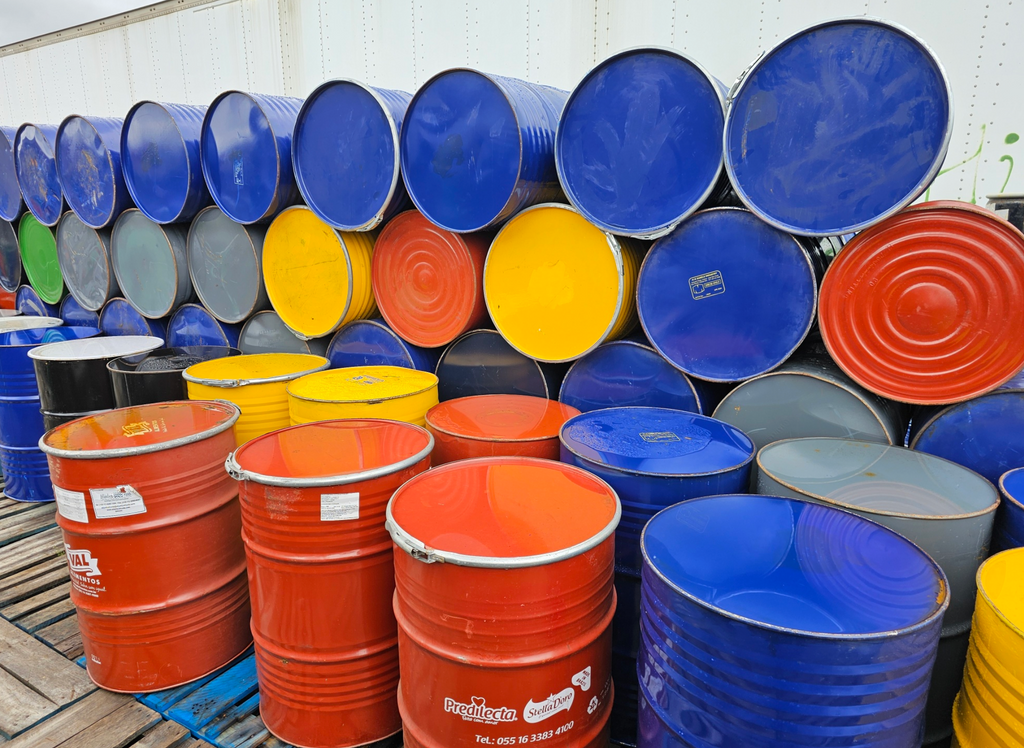 Used 210 Litre Open Top Steel Drum With Coated Interior