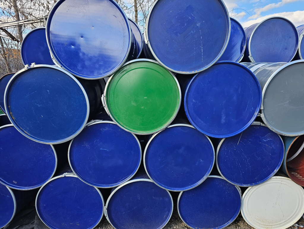 Used 210 Litre Open Top Steel Drum With Plain Interior